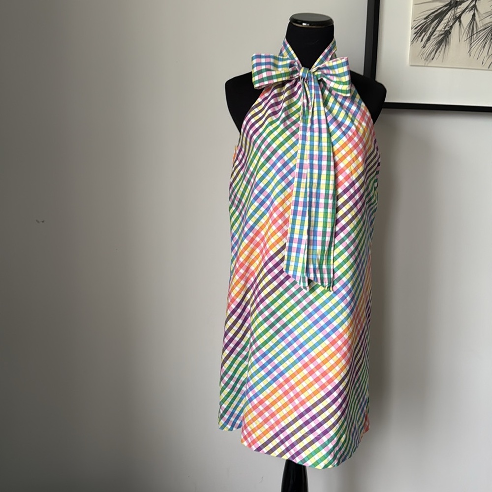 J Crew Spring Striped Necktie Dress Multi-color